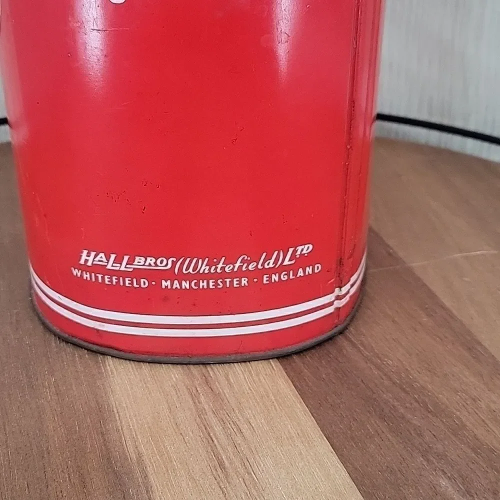 Halls Majestic Sour Lemons Vintage Advertising Tin Can Farmhouse Decor